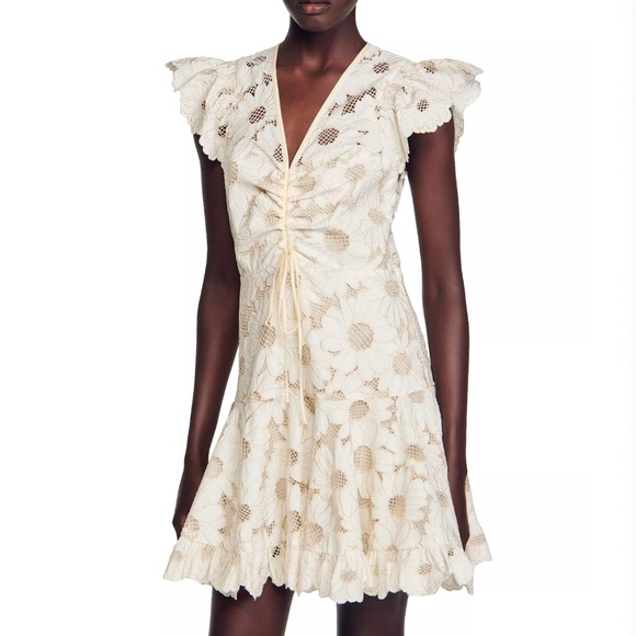 Danie Floral Scalloped Mini Dress - Picture 1 of 8